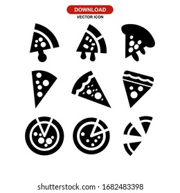 pizza icon or logo isolated sign symbol vector illustration - Collection of high quality black style vector icons
