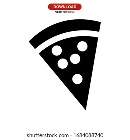 pizza icon or logo isolated sign symbol vector illustration - high quality black style vector icon
