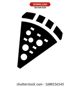 pizza icon or logo isolated sign symbol vector illustration - high quality black style vector icons
