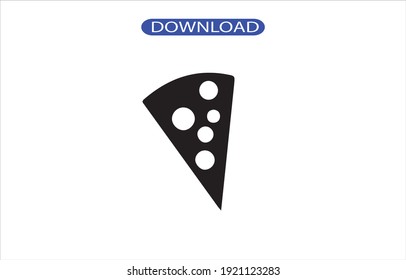 Icono de pizza o logotipo símbolo de signo aislado ilustración vectorial - iconos vectoriales de estilo negro de alta calidad.