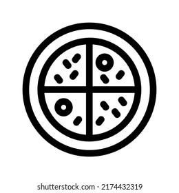 pizza icon or logo isolated sign symbol vector illustration - high quality black style vector icons
