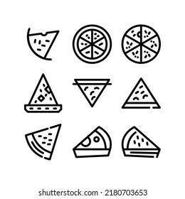 pizza icon or logo isolated sign symbol vector illustration - Collection of high quality black style vector icons
