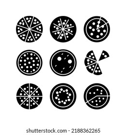pizza icon or logo isolated sign symbol vector illustration - Collection of high quality black style vector icons
