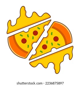 Pizza icon logo modern vector style