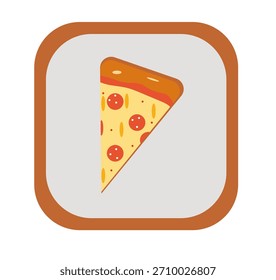 ícone de pizza, logotipo, em um fundo claro, 