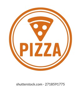 Pizzasymbol Logo, Siegel, Vektor auf weißem Hintergrund
Vektorstempelsymbol