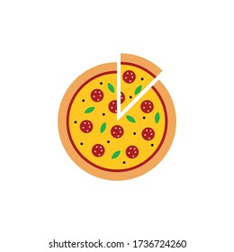 Pizza icon. Logo vector illustration.