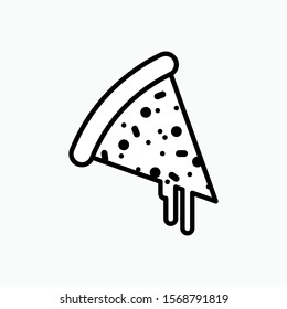 Pizza Icon. Meal Symbol. Applied for Design, Presentation, Website or Apps Elements - Vector.