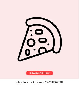 Pizza icon modern vector style