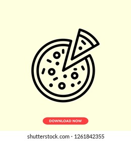 Pizza icon modern vector style