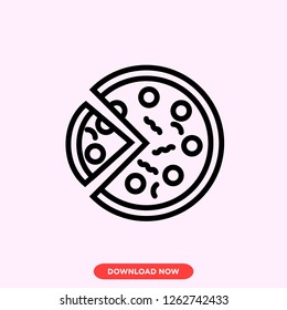 Pizza icon modern vector style