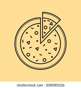 Pizza icon modern vector style EPS 10