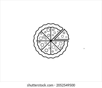 Pizza icon modern vector style. Vector isolated illustration