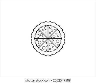 Pizza icon modern vector style. Vector isolated illustration