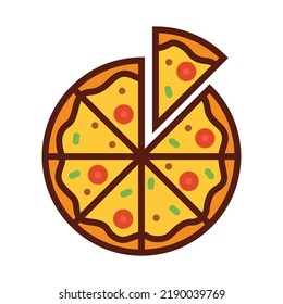 Pizza icon modern vector style