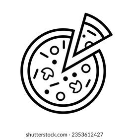 Pizza icon modern vector style