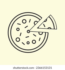 Icono de pizza estilo vectorial moderno