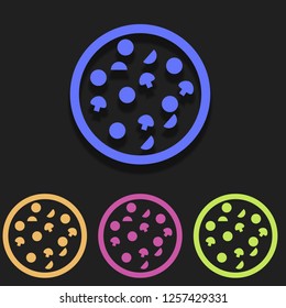 pizza icon in multi color. Simple outline vector of Food set icons for UI and UX, website or mobile application