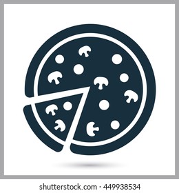 Pizza icon on the background