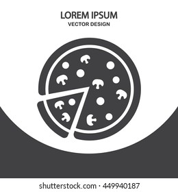 Pizza icon on the background