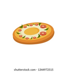 Pizza icon on white background