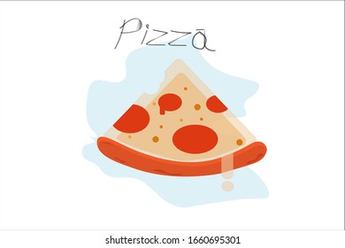 Pizza icon on white background.