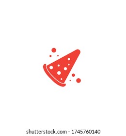 Pizza icon on white background