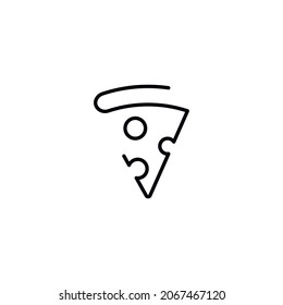 Pizza icon on a white background. Can be used as a logo.