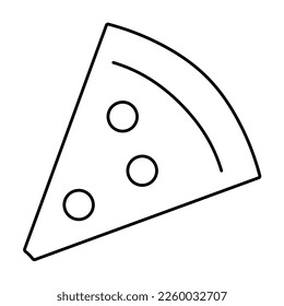 pizza icon on white background, vector illustration.