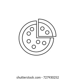 pizza icon on white background