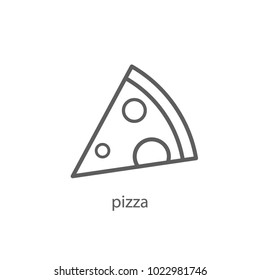 pizza icon outline design