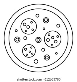 Pizza icon. Outline illustration of pizza vector icon for web