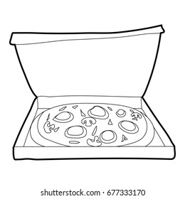 Pizza icon. Outline illustration of pizza vector icon for web design