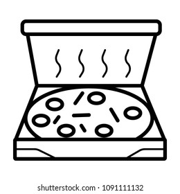 Pizza icon. Outline illustration of pizza icon for web design