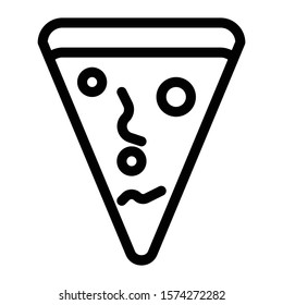 pizza icon outline vector design