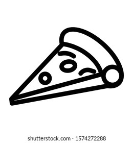 pizza icon outline vector design