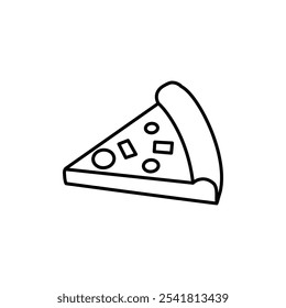 Pizza icon Outline vector for web ui