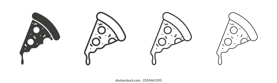 Pizza icon pack. vector illustration