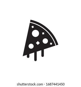 Pizzasymbol. Pizzafilm-Ikone mit einfacher Vektorillustration.