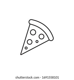 Pizza icon. Piece of pizza simple vector icon.