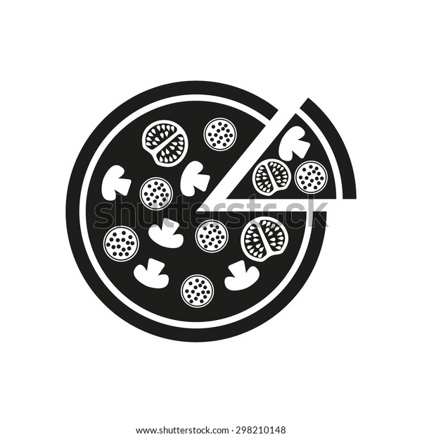 The Pizza Icon Pizzeria And Baking Fast Food Symbol Flat Vector Illustration