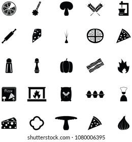 pizza icon set