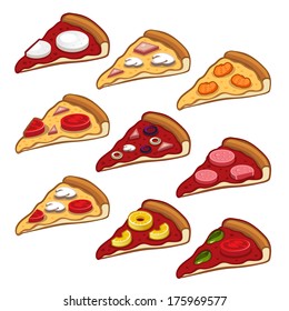 Pizza icon set