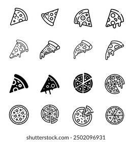 Pizza icon and icon set