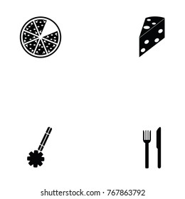 pizza icon set