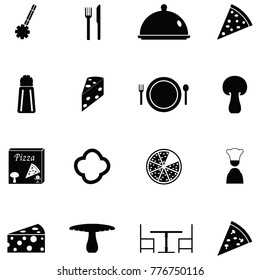 pizza icon set