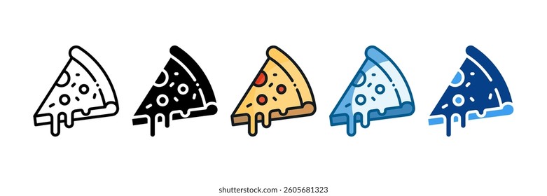 Pizza Icon Set Multiple Style Collection
