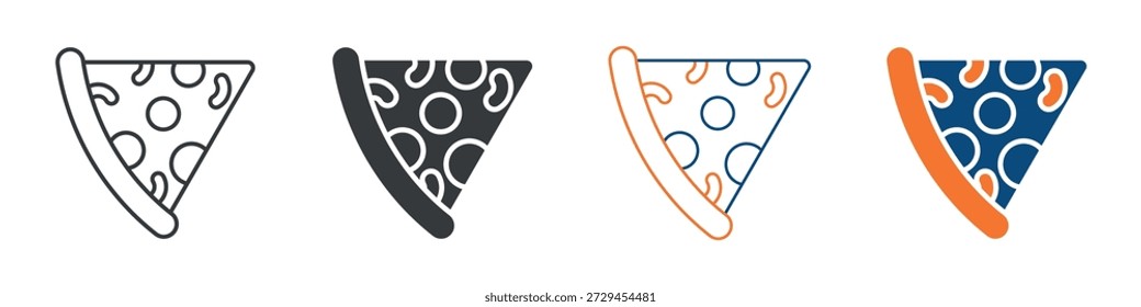 Pizza Icon Set Multiple Style Collection
