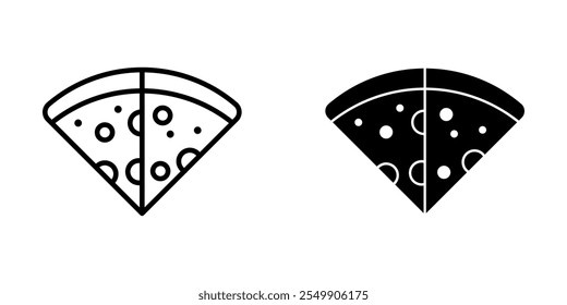 Pizza Icon set. Symbol isolated white background. vector illustration. color editable.
