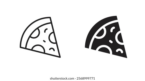 Pizza icon set vector graphics designs